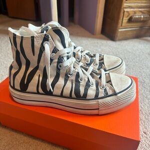 zebra print platform converse